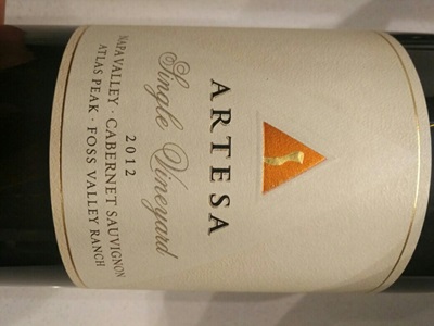 Artesa Single vineyard Cabernet Sauvignon 2012